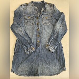 GAP Short Denim Long-Sleeved Dress